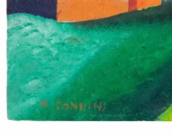 Pamono Massimo Sonnino, Cottages, Acrylic Painting, 2000><noscript><img width=