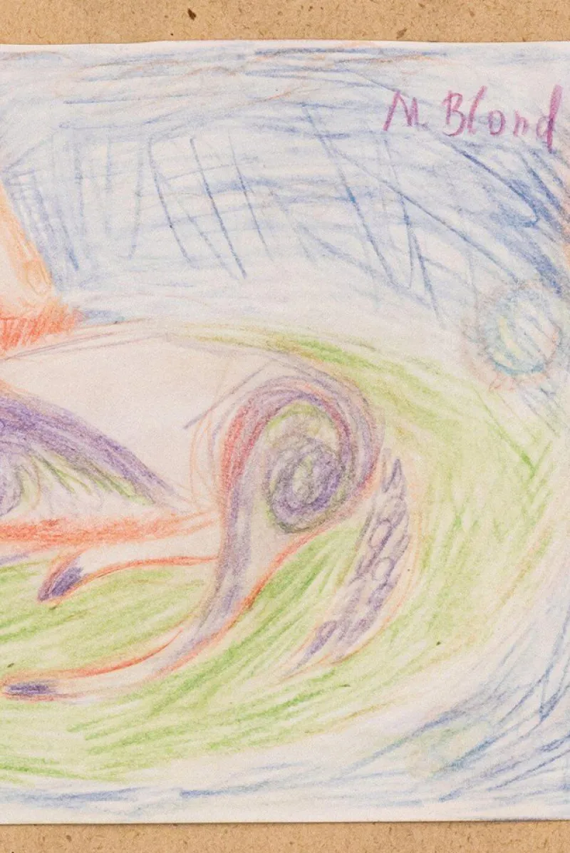 Pamono Maurice Blond, Resting Horse, Coloured Pencil on Paper, 1973> Work On Paper