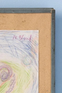 Pamono Maurice Blond, Resting Horse, Coloured Pencil on Paper, 1973><noscript><img width=