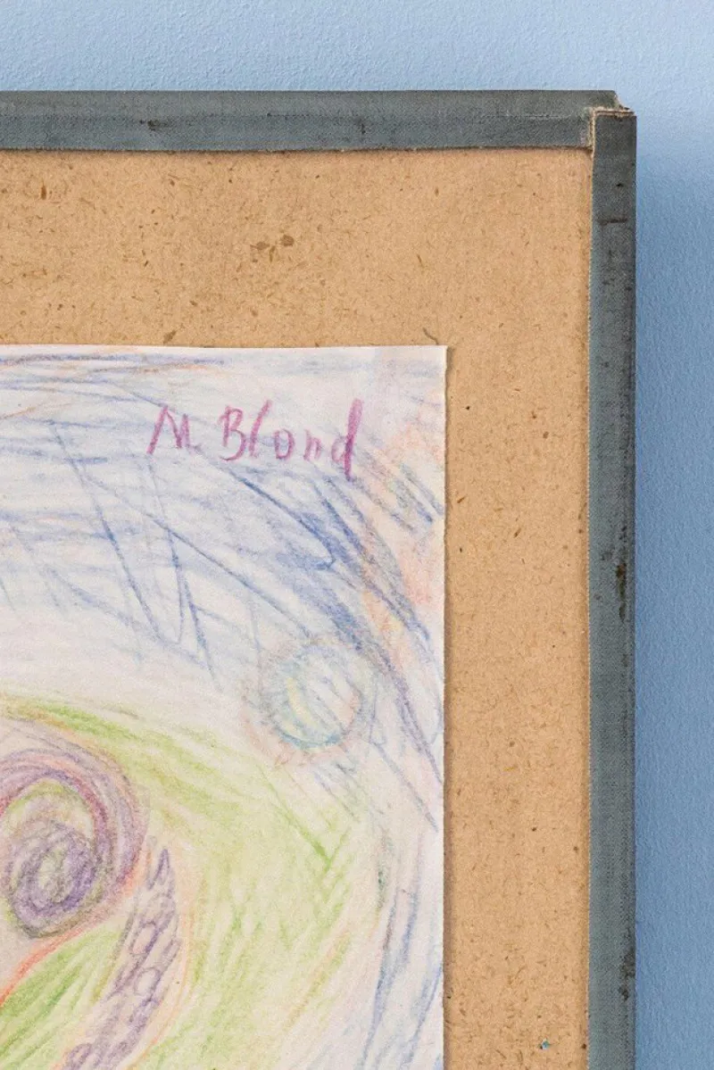 Pamono Maurice Blond, Resting Horse, Coloured Pencil on Paper, 1973> Work On Paper