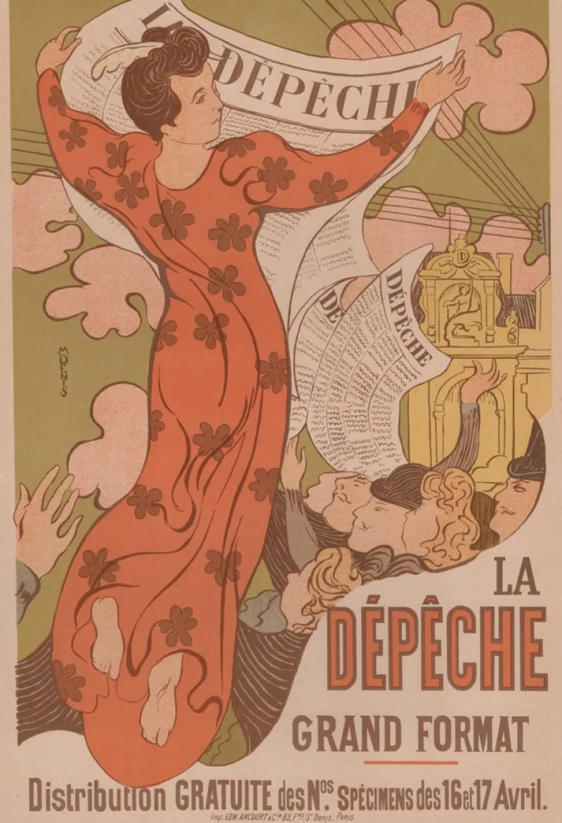 Outlet Pamono Maurice Denis, La Dêpêche from Les Maîtres de L'Affiche, 1898, Original Lithograph