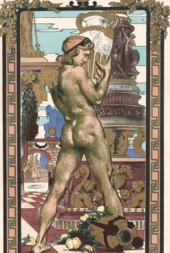 Pamono Maurice Desvallières, Porteur d'Amphore, 1898, Original Lithograph> Art Nouveau