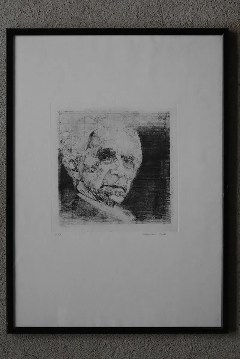Sale Pamono Maurizio Bini, Maurizio Bini, Etching on Paper, 1960s, Etching, Framed