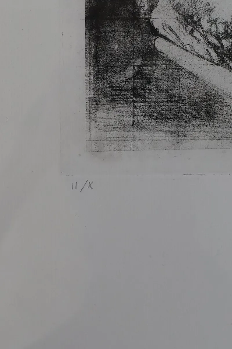 Sale Pamono Maurizio Bini, Maurizio Bini, Etching on Paper, 1960s, Etching, Framed