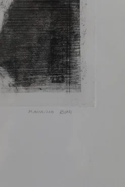 Sale Pamono Maurizio Bini, Maurizio Bini, Etching on Paper, 1960s, Etching, Framed