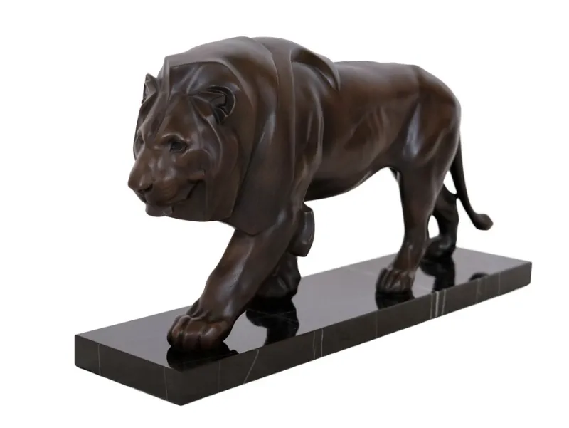 Pamono Max Le Verrier, Art Deco Style Lion, 2022, Bronze> Art Deco