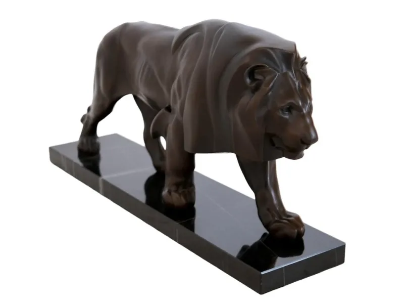 Pamono Max Le Verrier, Art Deco Style Lion, 2022, Bronze> Art Deco