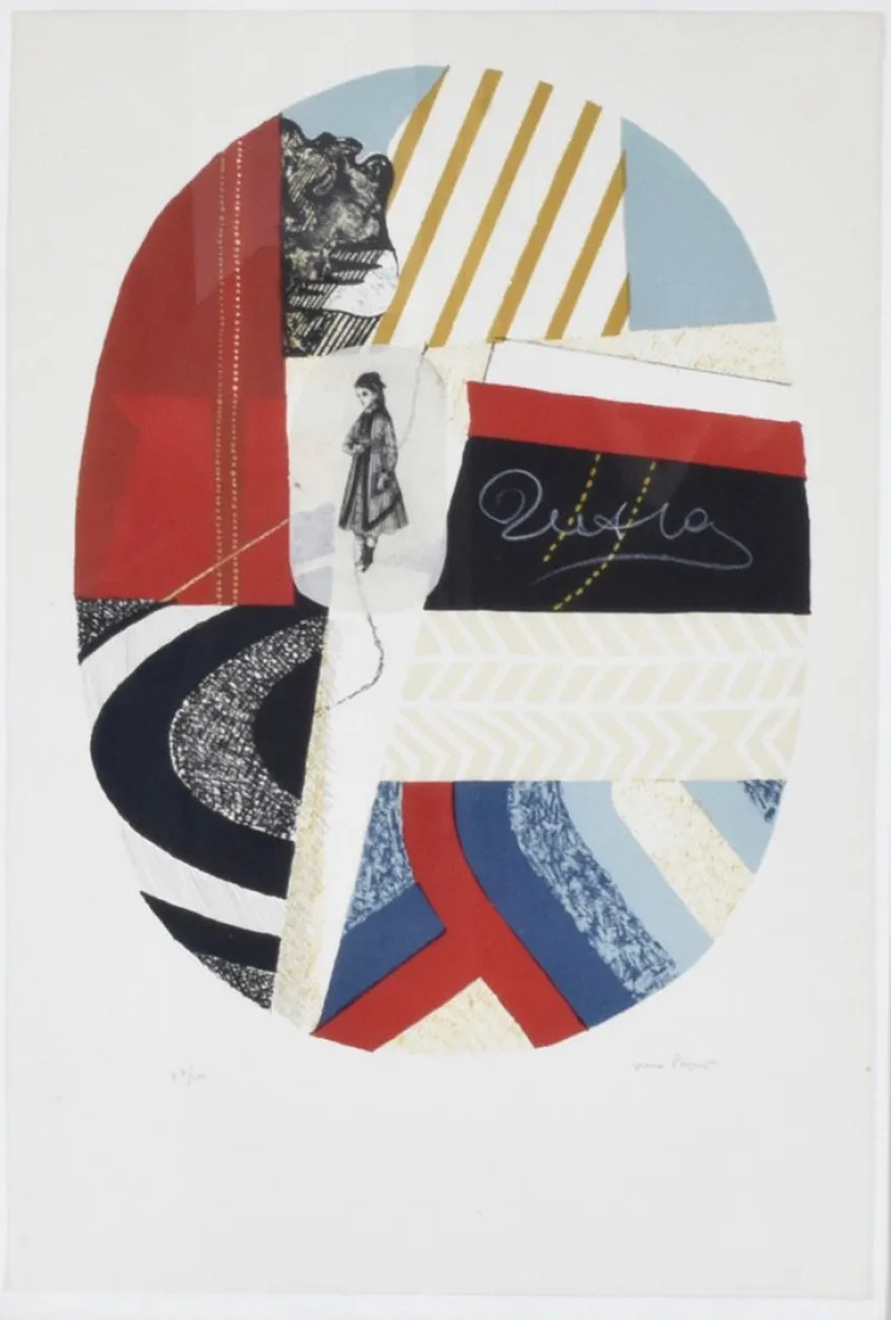 Pamono Max Papart, Composition, 20th Century, Lithograph> Abstraction
