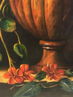 Pamono Maximilian Ciccone, Italian Still Life of Flowers, Oil on Canvas, Framed><noscript><img width=