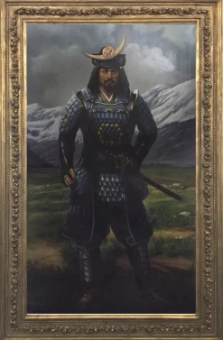 Pamono Maximilian Ciccone, Samurai, Oil on Canvas, Framed> Old Masters
