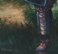 Pamono Maximilian Ciccone, Samurai, Oil on Canvas, Framed><noscript><img width=