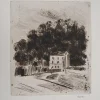 Pamono Maximilien Luce, Country Landscape (Bessy-sur-Cure), 1900, Original Signed Etching> Art Nouveau