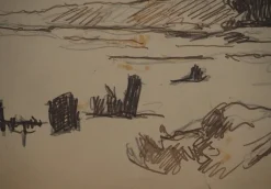 Discount Pamono Maximilien Luce, Landscape on the Hill, Original Signed Drawing