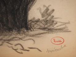 Pamono Maximilien Luce, Pas de Calais, Nature in Méricourt, Original Drawing