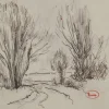 Pamono Maximilien Luce, Provincial Trail, Original Signed Drawing> Work On Paper