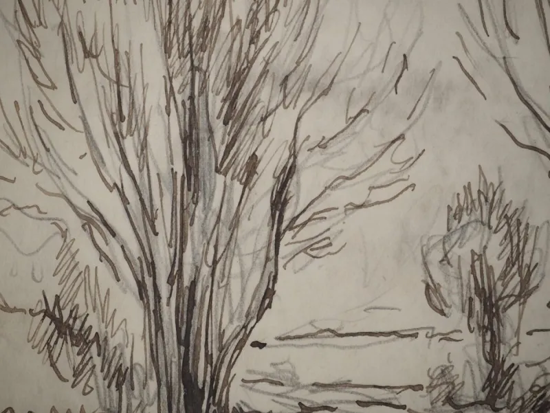 Pamono Maximilien Luce, Provincial Trail, Original Signed Drawing> Work On Paper
