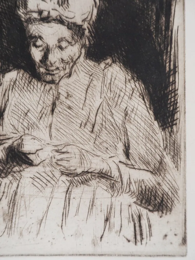 Discount Pamono Maximilien Luce, The Lacemaker, 1895, Original Signed Etching