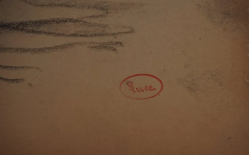 Discount Pamono Maximilien Luce, The Oak Field, Original Signed Drawing