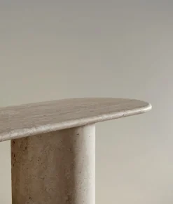 Pamono Maya Three-Piece Travertine Console Table by Stonemarble> Tables|Console Tables