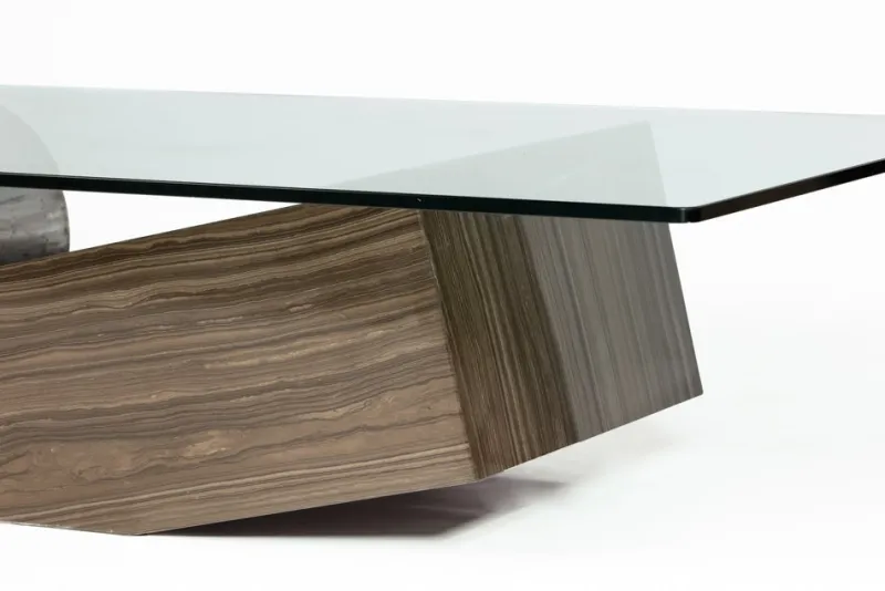 Pamono Medes Coffee Table in Wenge Sandstone and Sanded Iron Circle with Glass Top by Joaquín Moll