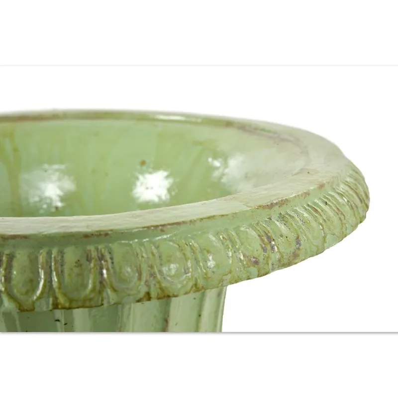 Pamono Medici Cast Iron Vases with Green Patina, Set of 2> Vases