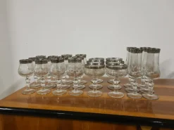 New Pamono Medici Glasses in Crystal and Platinum, Set of 24