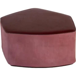 Outlet Pamono Medium Pouf in Vegetable Leather with Suede and Poplar Plywood by Oscar Maschera