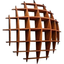 Pamono Medium Round Pine Shelves by David Renault> Storage