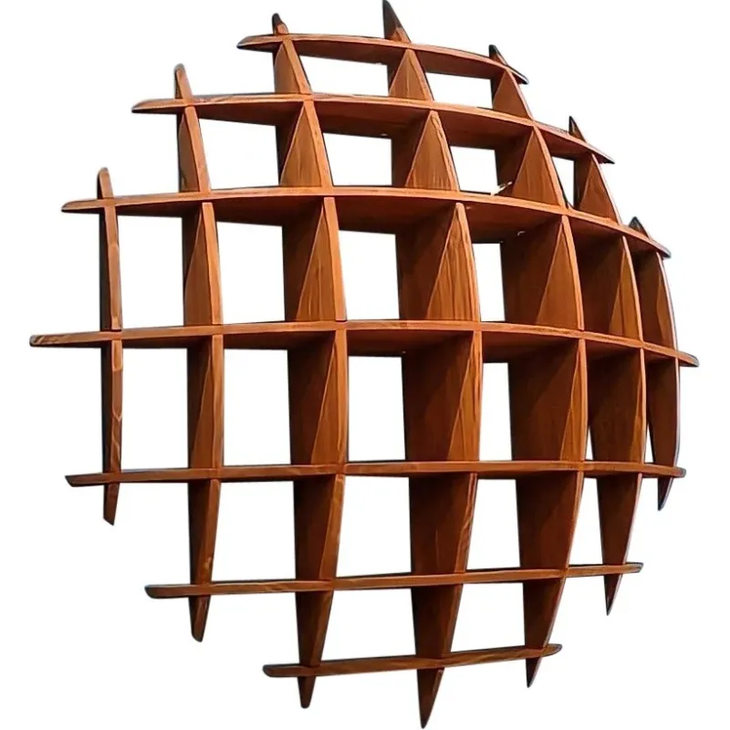 Pamono Medium Round Pine Shelves by David Renault> Storage