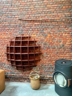 Pamono Medium Round Pine Shelves by David Renault><noscript><img width=