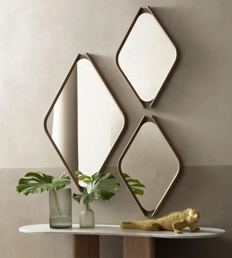 Hot Pamono Medium Walnut Wood Eye Mirror by Morica Design