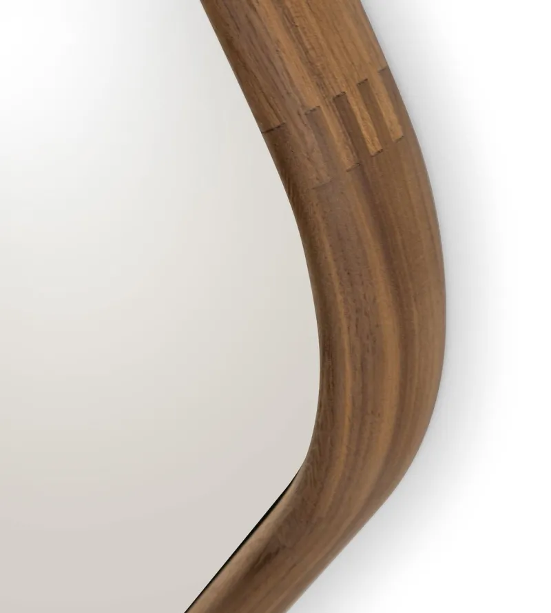 Hot Pamono Medium Walnut Wood Eye Mirror by Morica Design