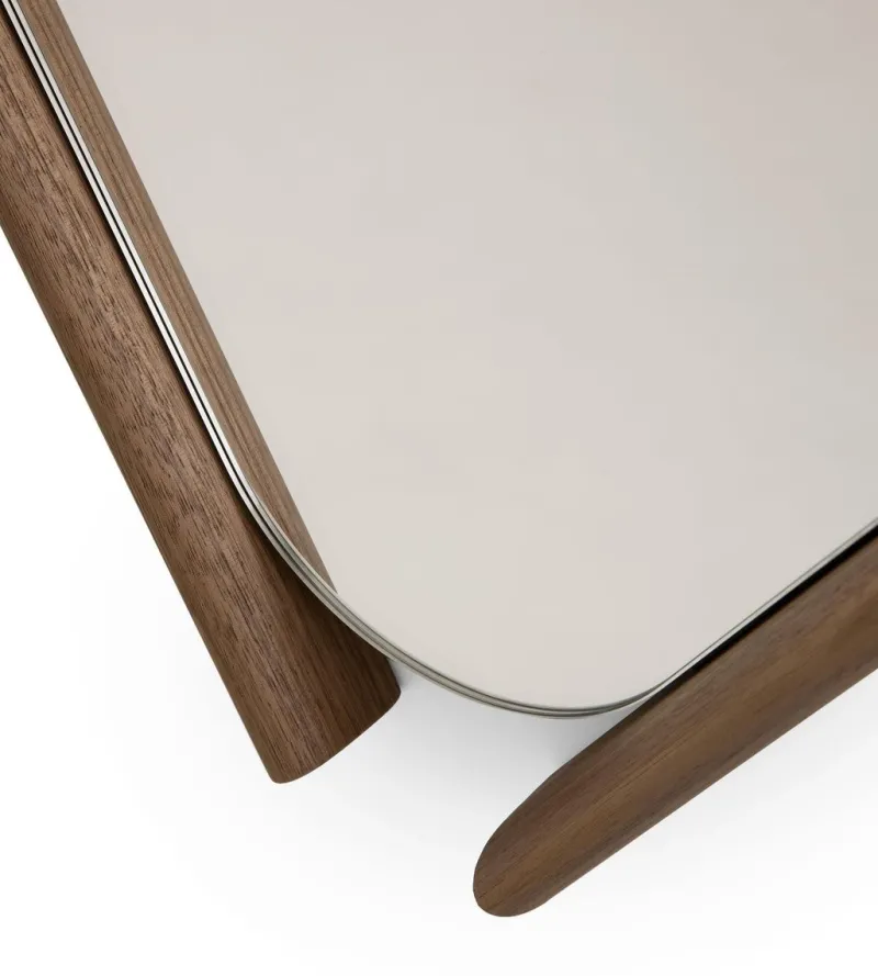 Hot Pamono Medium Walnut Wood Eye Mirror by Morica Design