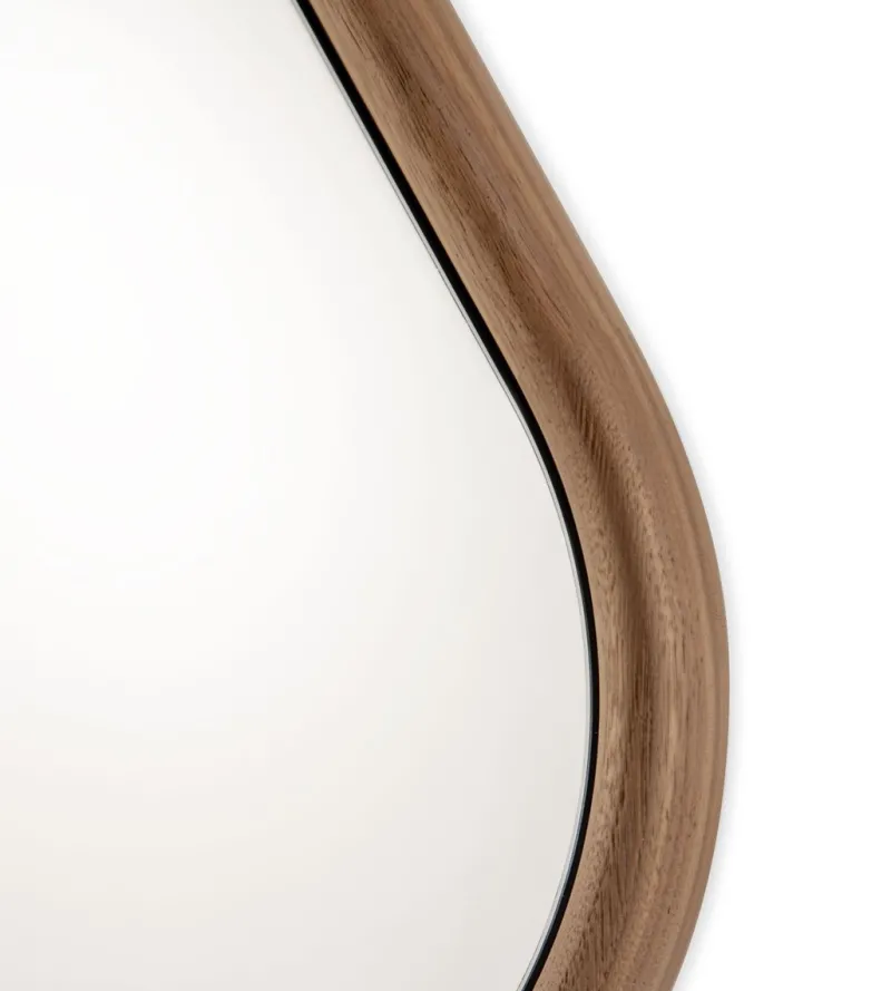Hot Pamono Medium Walnut Wood Eye Mirror by Morica Design