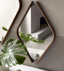 Hot Pamono Medium Walnut Wood Eye Mirror by Morica Design