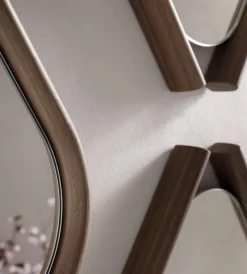 Hot Pamono Medium Walnut Wood Eye Mirror by Morica Design