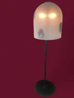 Pamono Medusa Floor Lamp in Murano Glass and Black Metal attributed to Alfredo Barbini, 1960s><noscript><img width=