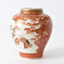 Pamono Meiji Period Japanese Kutani Ware Porcelain Ginger Jar, 1880s><noscript><img width=