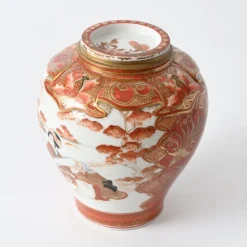 Pamono Meiji Period Japanese Kutani Ware Porcelain Ginger Jar, 1880s><noscript><img width=