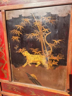 Pamono Meiji Screen with Lacquer Panels, Japan, Late 19th Century> Room Dividers & Screens