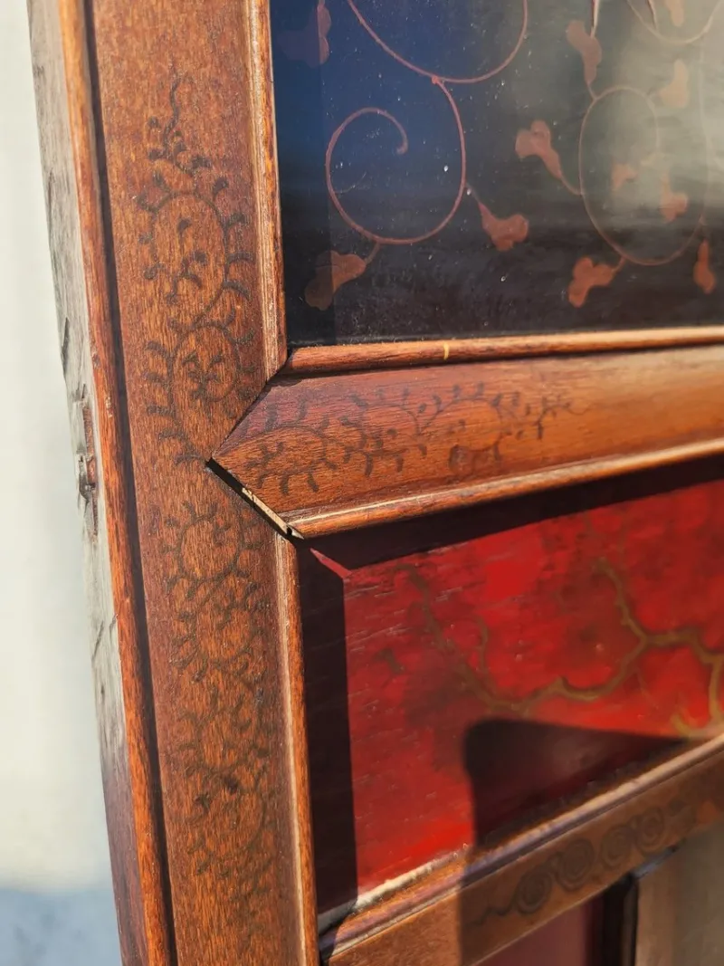 Pamono Meiji Screen with Lacquer Panels, Japan, Late 19th Century> Room Dividers & Screens
