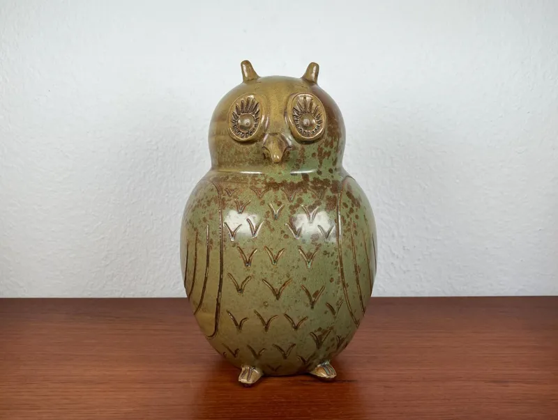 New Pamono Meike Falck Nicolaisen, Large Mid-Century German Owl Sculpture, 1960s, Ceramic