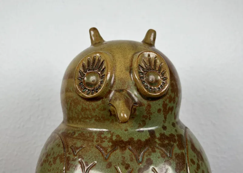 New Pamono Meike Falck Nicolaisen, Large Mid-Century German Owl Sculpture, 1960s, Ceramic