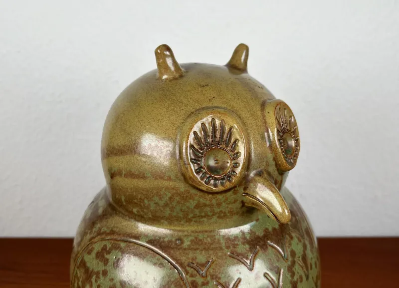 New Pamono Meike Falck Nicolaisen, Large Mid-Century German Owl Sculpture, 1960s, Ceramic