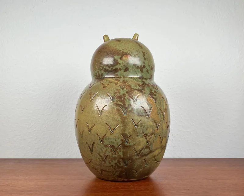 New Pamono Meike Falck Nicolaisen, Large Mid-Century German Owl Sculpture, 1960s, Ceramic