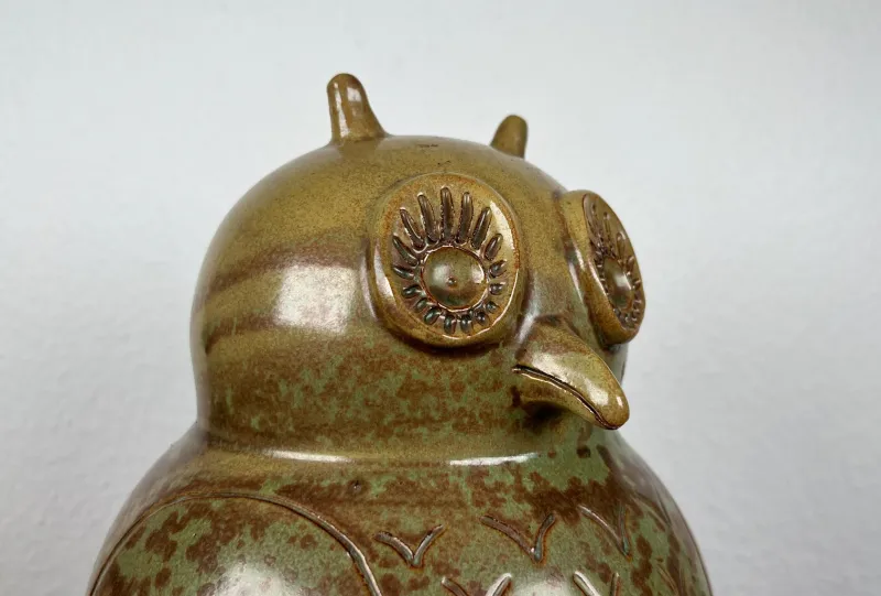 New Pamono Meike Falck Nicolaisen, Large Mid-Century German Owl Sculpture, 1960s, Ceramic