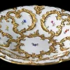 Pamono Meissen Gold and Floral Porcelain Plate> Dinner Plates & Bowls