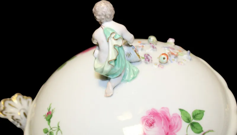 Pamono Meissen Porcelain Plates, 1930s, Set of 30> Serving Dishes