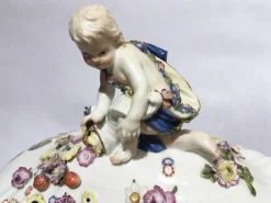 Best Pamono Meissen Porcelain Soup Bowl with Flower Decor, 1755