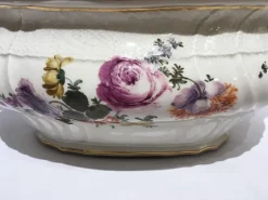Best Pamono Meissen Porcelain Soup Bowl with Flower Decor, 1755